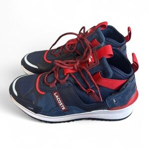 NEW Lacoste Run Breaker 0521 1 SMA Men's Shoes Navy Blue-Rouge Size US 8